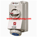 曼奈柯斯 IP67-帶開(kāi)關(guān)，帶DUO-機(jī)械聯(lián)鎖壁裝式插座 5604A