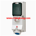 曼奈柯斯IP67-帶開關(guān)，帶機(jī)械聯(lián)鎖，帶DIN安裝導(dǎo)軌壁裝式插座7050